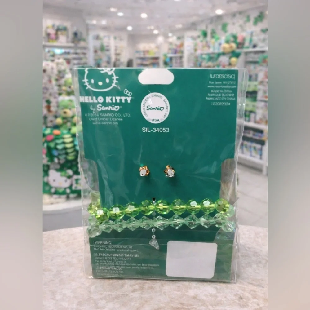 ☀️Hello Kitty St. Patrick’s Day Jewelry Set/Claire’s Exclusive.